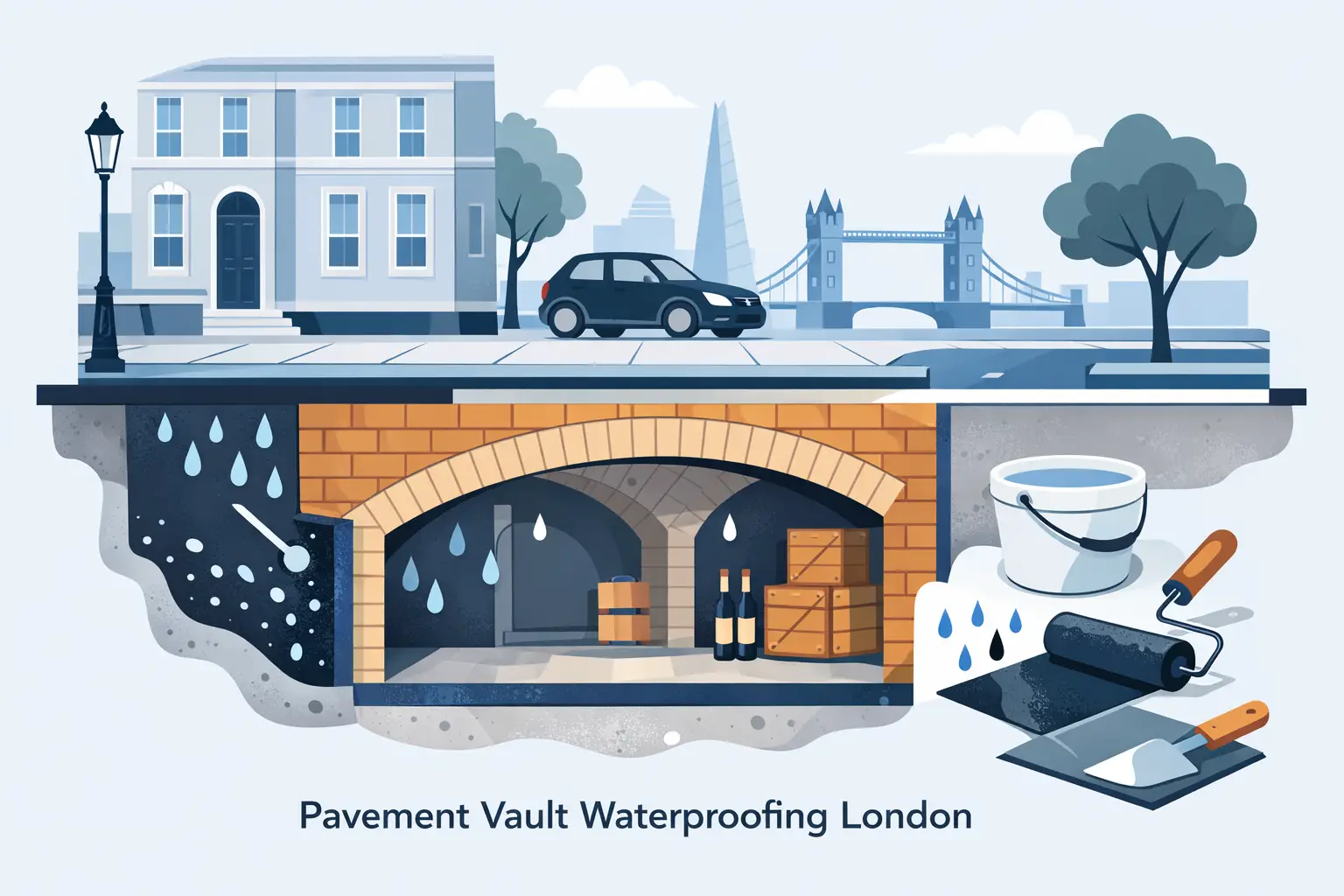 Pavement Vault Waterproofing London Explained